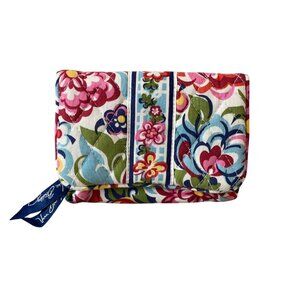 Compact Vera Bradley Hope Gardens Floral Wallet With Kisslock Closure